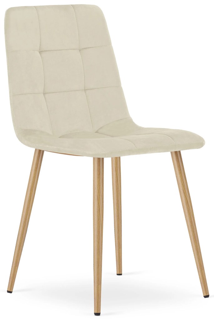 OFERTA Scaun de catifea bej deschis KARA, a doua calitate