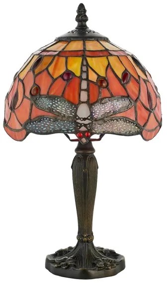 Endon 64091 - Lampă de masă Tiffany DRAGONFLY 1xE14/40W/230V Ø 20 cm