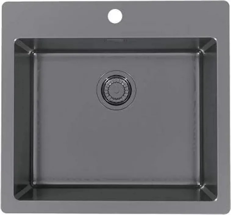 Chiuveta inox Alveus Pure 70 finisaj antracit 57x53 cm