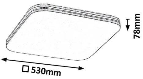 Rabalux 3409 - Plafonieră LED OSCAR/36W/230V pătrată