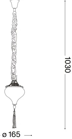 Lustră pe lanț Ideal Lux HAREM 1xE27/42W/230V alamă