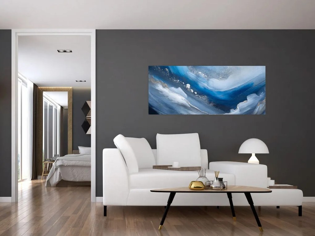 Tablou - Abstractizarea oceanului (120x50 cm)