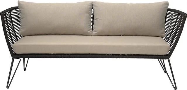 Canapea neagra din metal 175 cm Mundo Bloomingville