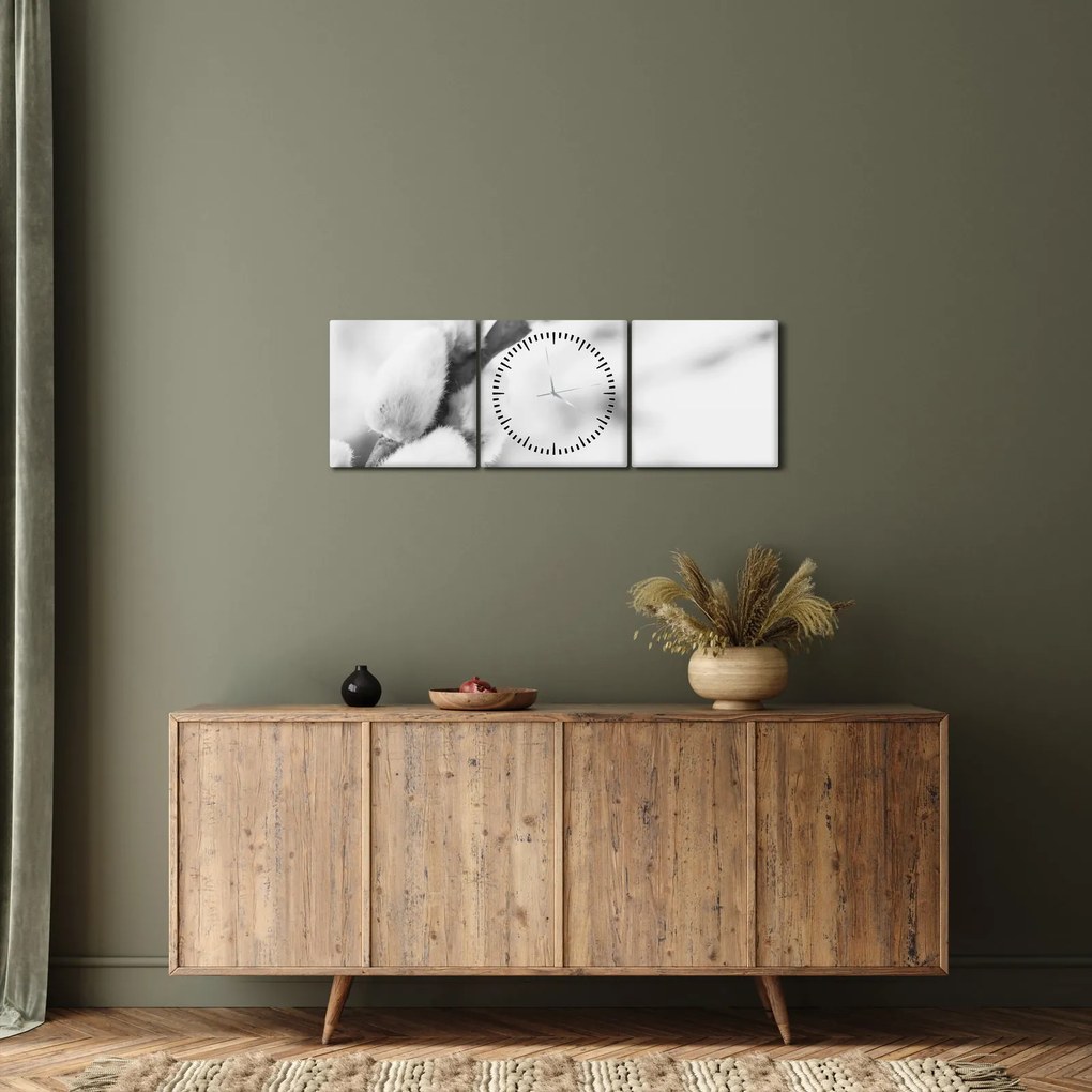 Tablou - Începutul primăverii (cu ceas) (90x30 cm)