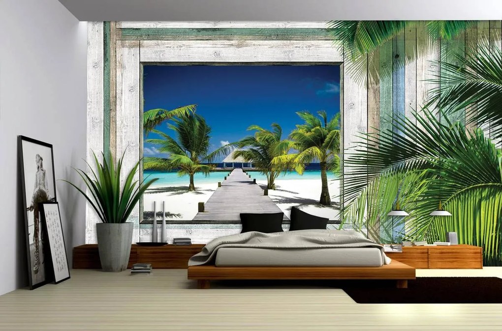 Fototapet - Plajă, mare, nisip (152,5x104 cm)