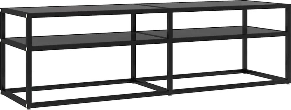vidaXL Comodă TV, negru, 140x40x40,5 cm, sticlă securizată