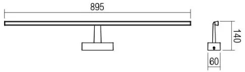 Redo 01-1677 - Iluminat oglindă baie LED NEPTUNE 1xLED/18W/230V IP44