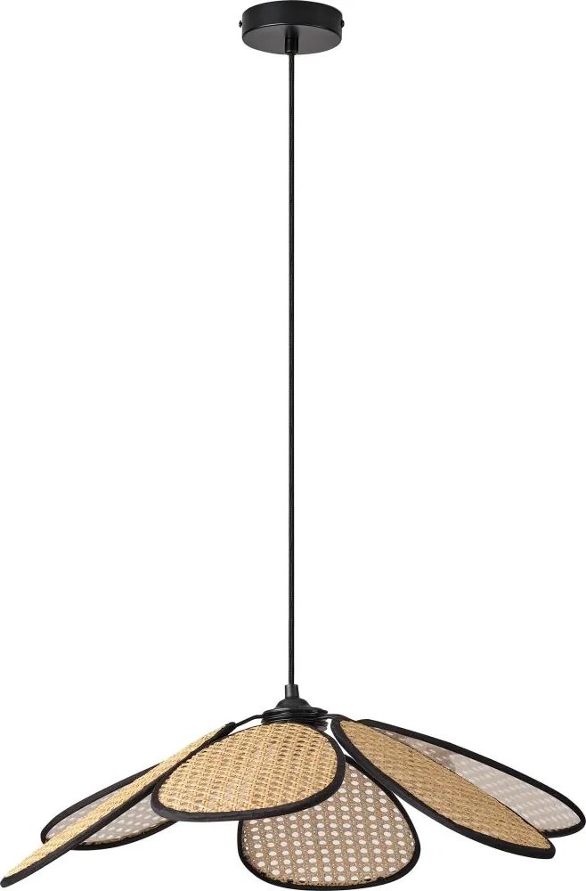 Osram - Lampă suspendată cu cablu DECOR RATTAN 1xE27/15W/230V Ø 58 cm bej/negru