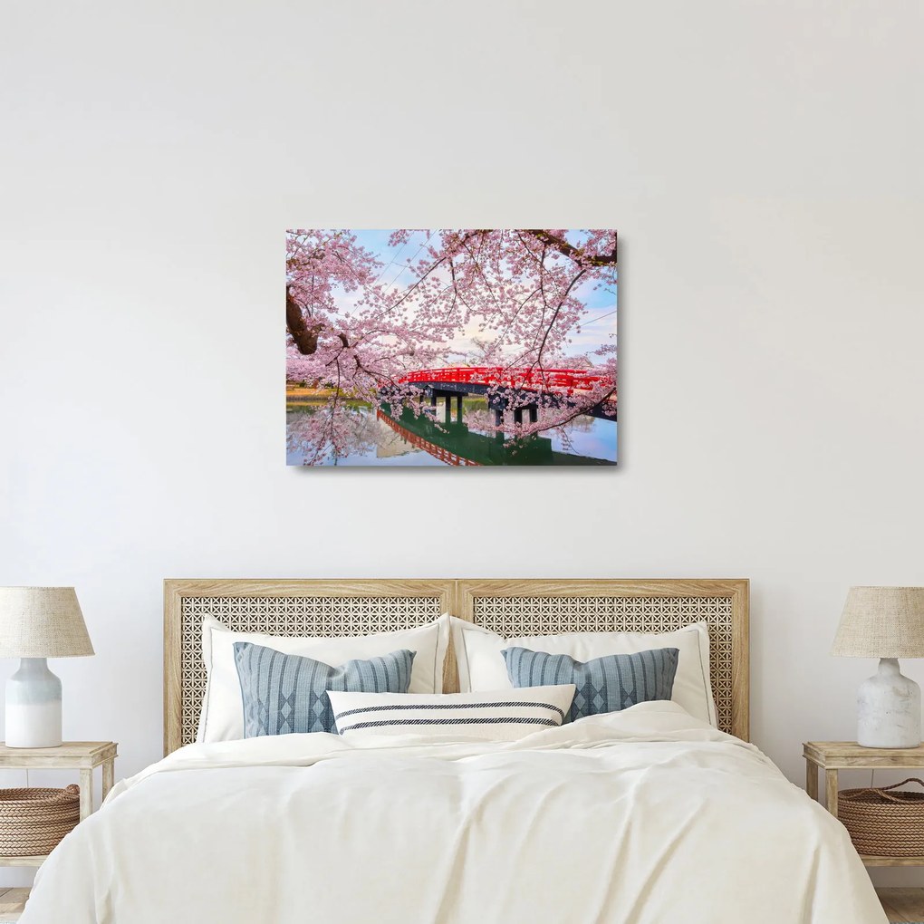 Tablou pe sticlă - Hirosaki, Japonia (70x50 cm)
