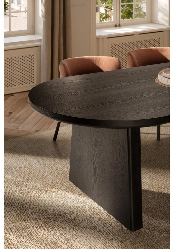 Masă de dining cu aspect de lemn de frasin 100x200 cm Blair – MOME