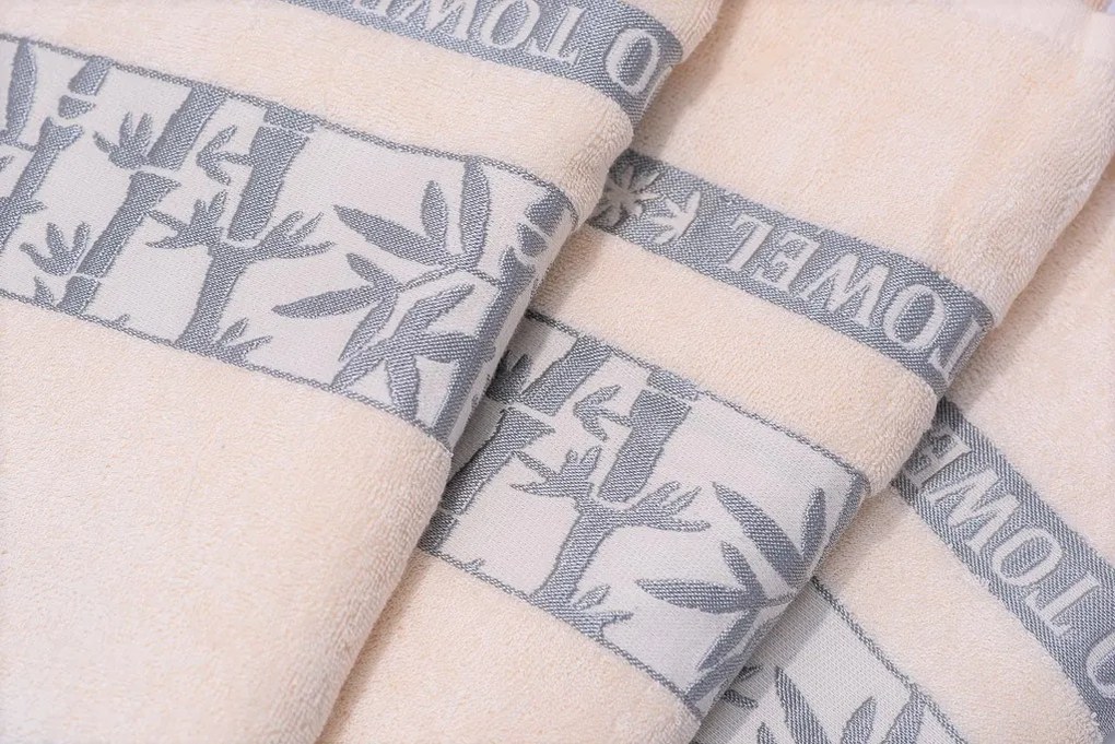 Prosop din fibra de bambus crem deschis, BAMBOO
