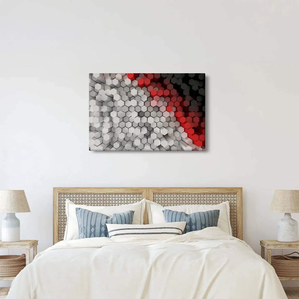 Tablou - 3D hexagoane (90x60 cm)