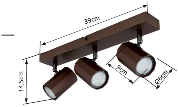 Spot Globo 57919-3 JAMES 3xGU10/25W/230V