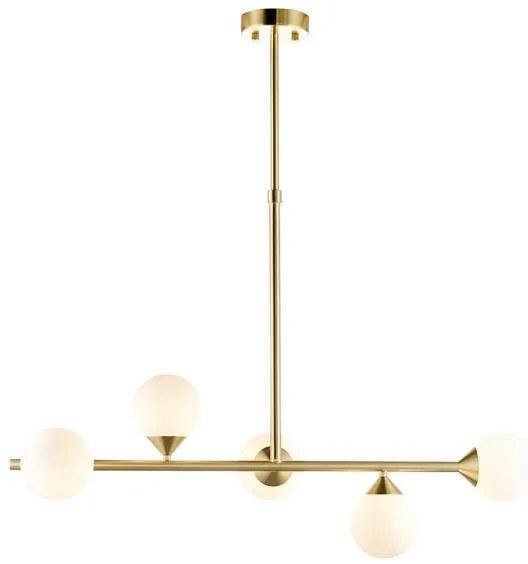 Endon 101347 - Lustră OTIS pe tijă, 5x G9, 3 W, 230 V, auriu