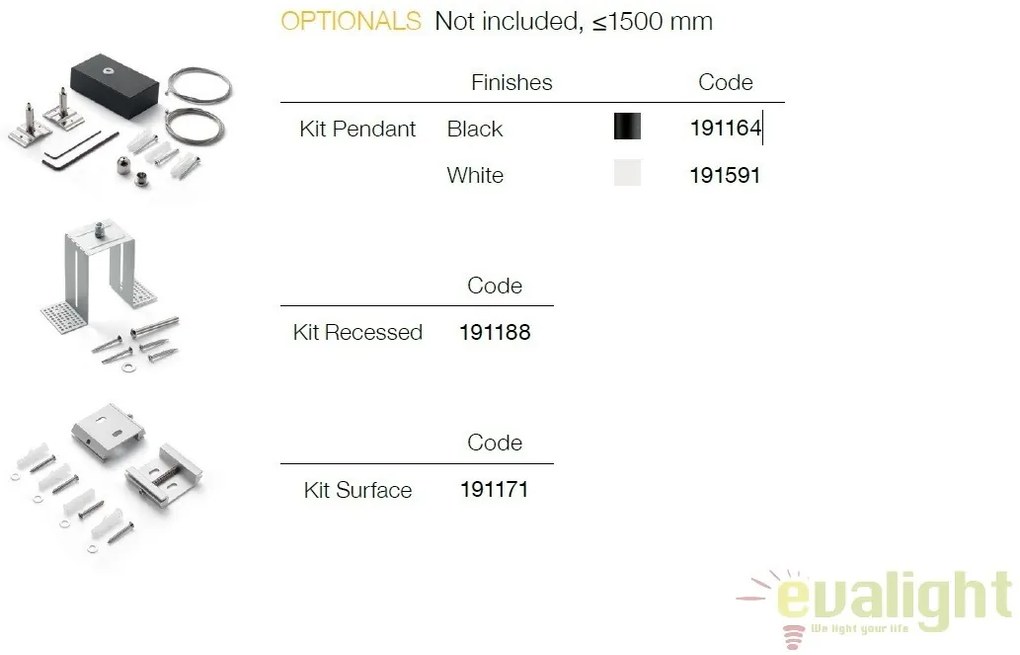 Lustra LED profesionala 36W 4000K FLUO WIDE 1800 alba 192604