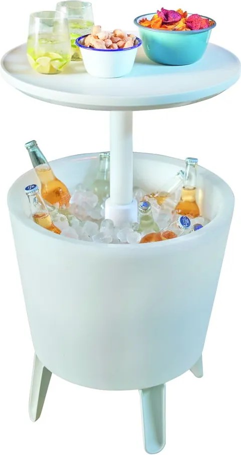 Masă de grădină cu frapieră rotundă 49.5x49.5 cm Illuminated cool – Keter