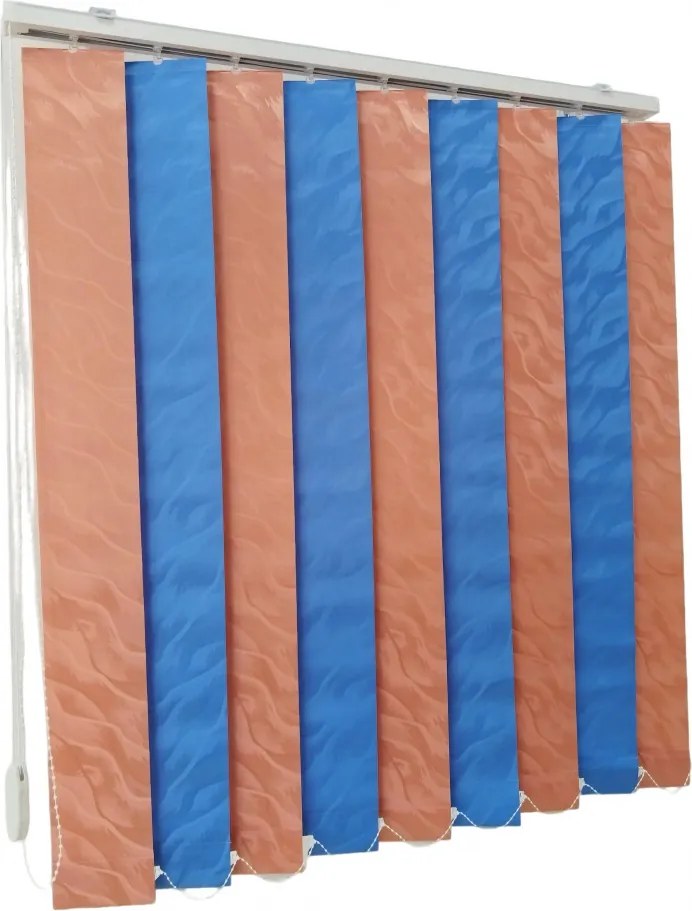 Jaluzele verticale BEATA 9609 / 9617 somon bleu – jaluzele verticale moderne complete cu prindere pe tavan