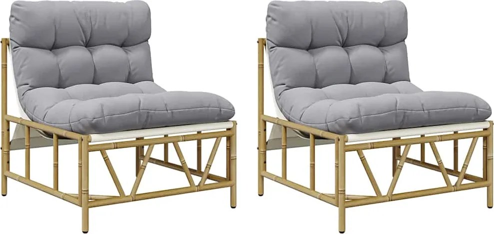 vidaXL Scaun pentru Grădină 2 pcs Gri deschis 75 x 75 x 71 cm Oțel