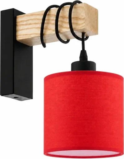 BRILAGI - Aplică de perete NUBILA 1xE27/60W/230V maro/negru/roșu