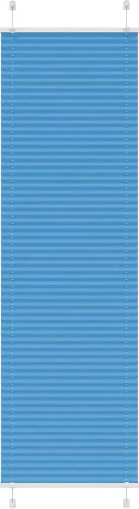 vidaXL Jaluzea plisată Albastru 60x200 cm Lățime țesătură 59,4 cm