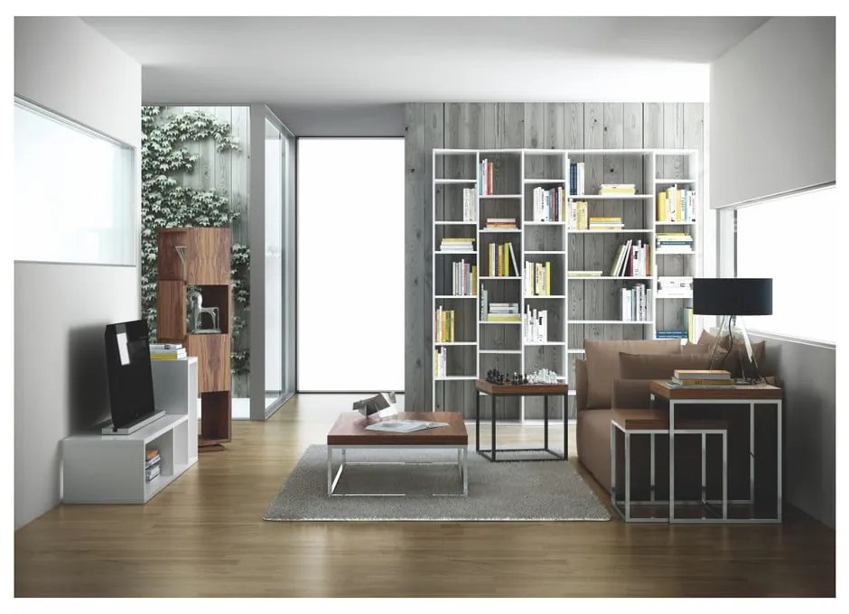 Bibliotecă TemaHome Valsa lățime 216 cm, alb