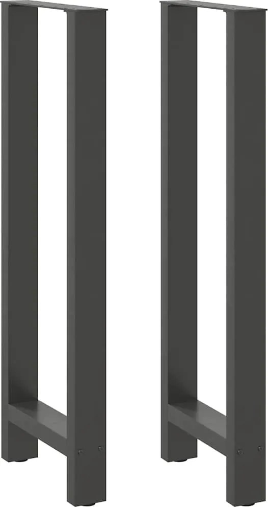 vidaXL Picioare de masă de bar antracit, 2 buc., 40x(110-111) cm, oțel