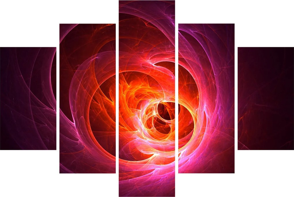Tabloul modern cu abstracțiune roz (150x105 cm)