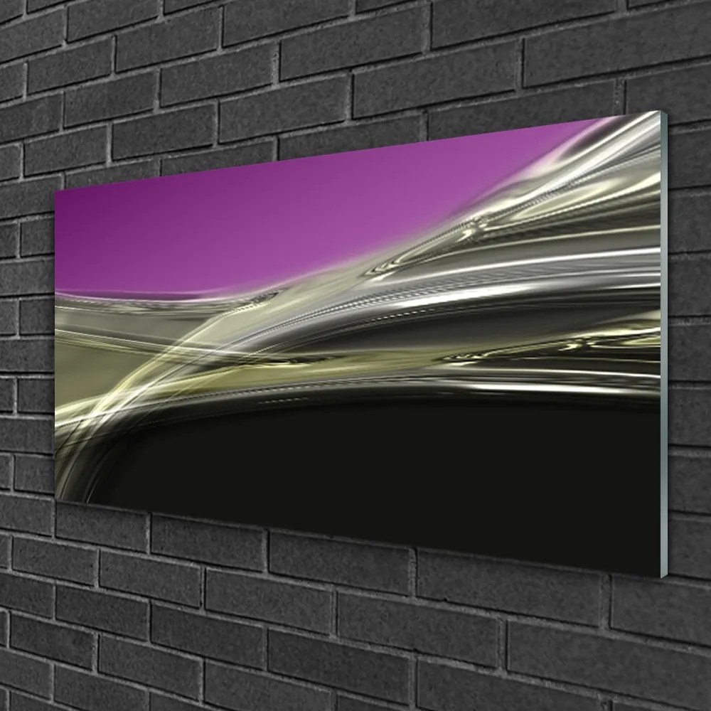 Tablouri acrilice Abstract Art Violet Gri Negru