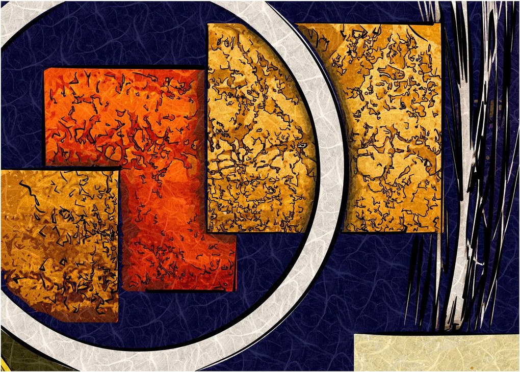 Tablou pe sticlă abstract (70x50 cm)