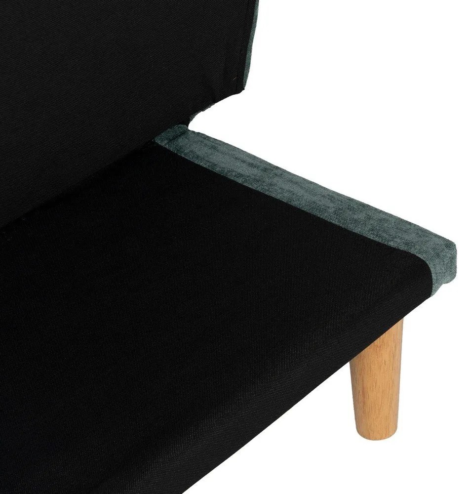 Canapea turcoaz extensibilă cu tapițerie din chenille 178 cm – Ixia