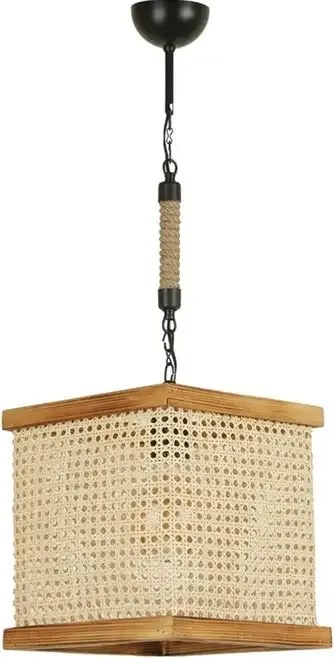 Lustra stil industrial lemn-metal,seria lx, homs,40056