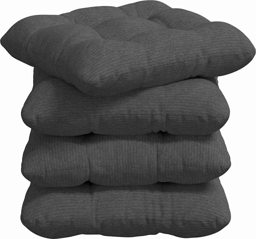 vidaXL Perne de Șezut 4 pcs Gri închis 45 x 45 cm