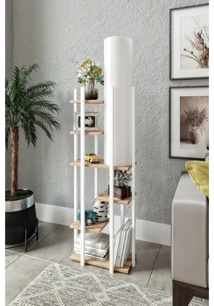 Lampadar cu rafturi VOGUE 1xE27/40W/230V 160 cm alb