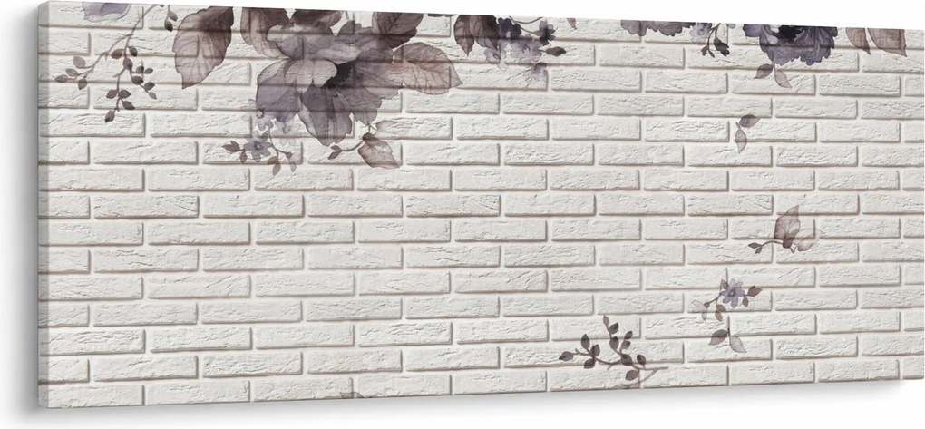 Tablou cu perete și buchet (120x50 cm)