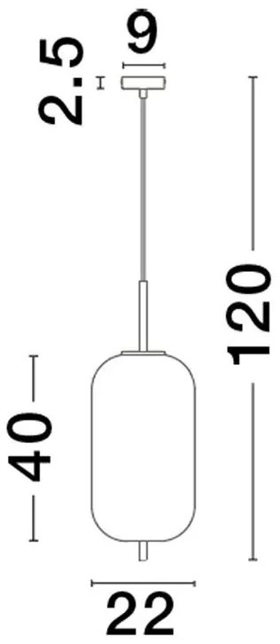 Lustra/Pendul design modern LATO D-22cm