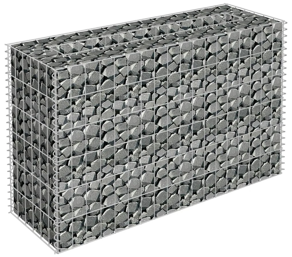 Strat inaltat gabion, 90 x 30 x 60 cm, otel galvanizat 1, 90 x 30 x 60 cm