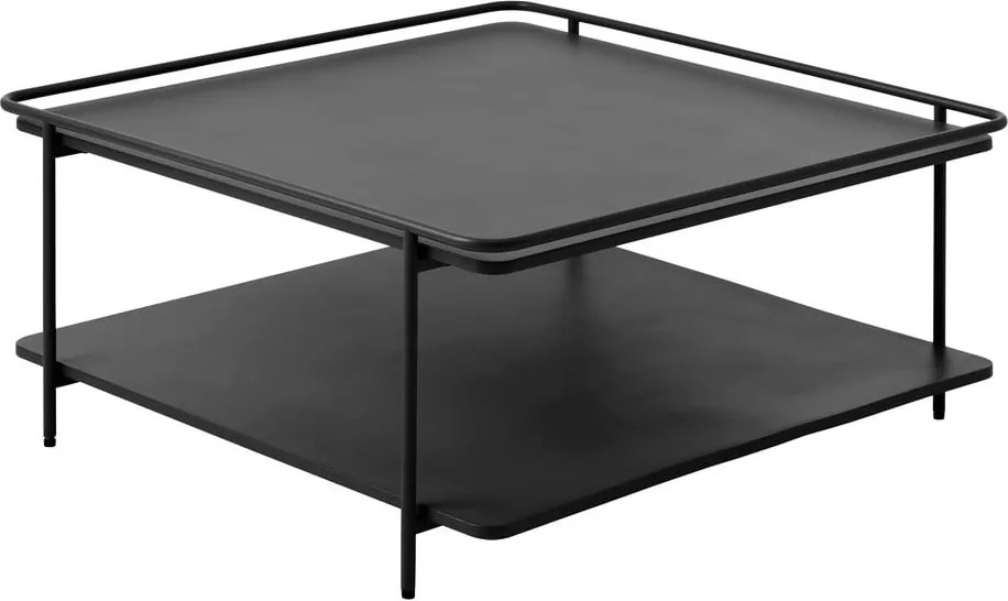 Măsuță de cafea neagră din metal 75x75 cm Yuba – Unique Furniture