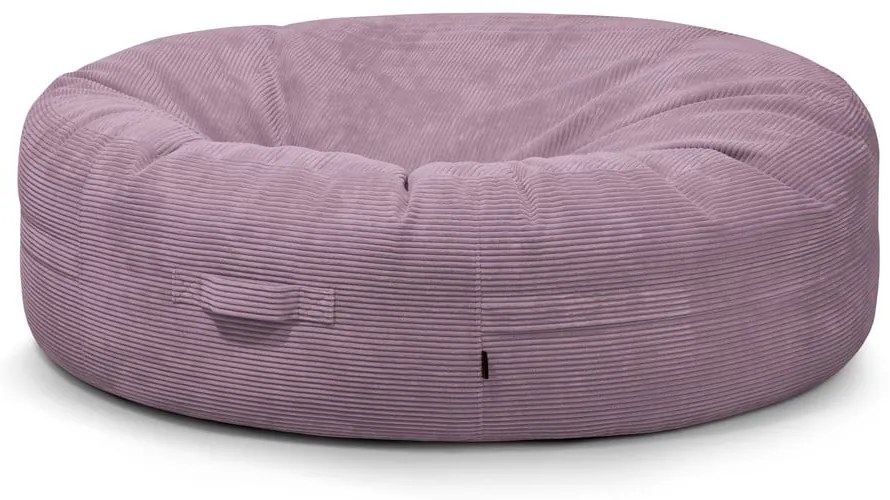 Fotoliu bean bag mov cu tapițerie din catifea reiată Roll 190 – SLOWDOWN