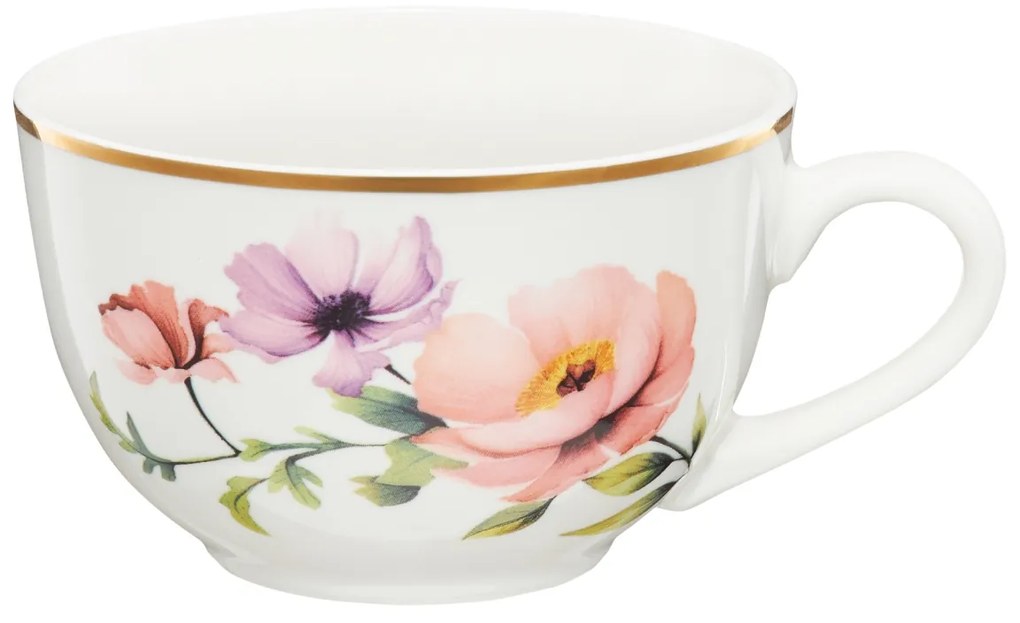 Set servire ceai sau cafea, 12 piese, 6 persoane, Flores
