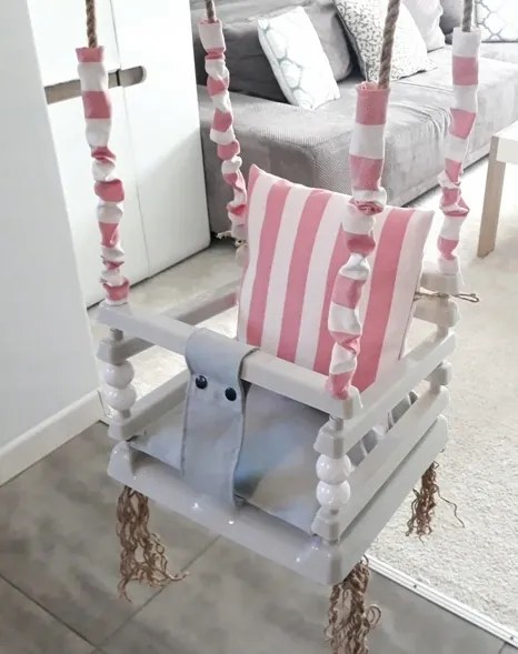 Leagăn pentru copii Pink/White