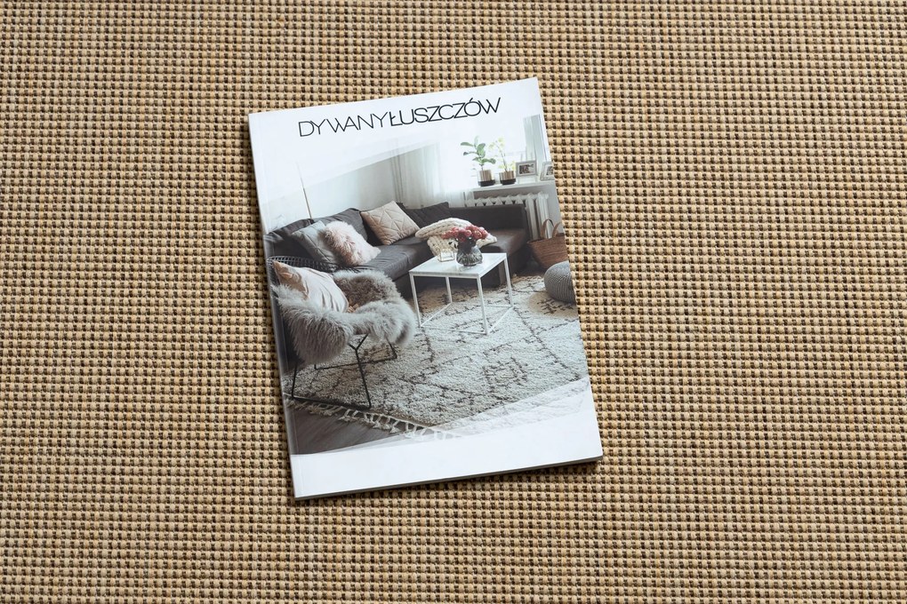 Covor sisal Floorlux 20580 simplu, culoare, solidă - natural / cafea