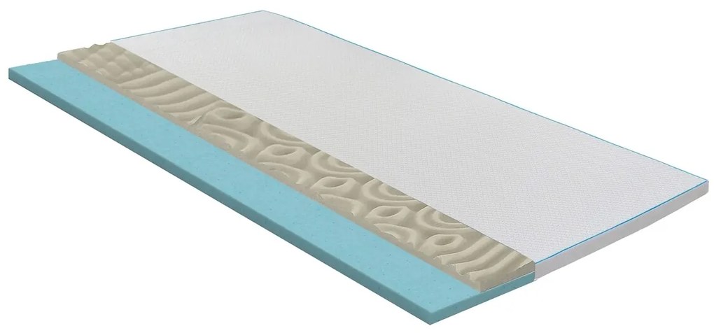 Topper Saltea Green Future Argentum Therapy Memory Arctic Gel 7 zone de confort, 120x200 cm, H 5 cm