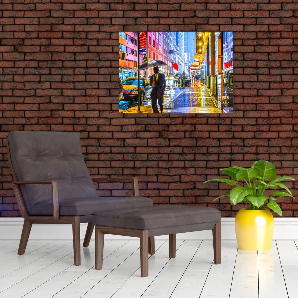 Tablou - Oraș în lumina neoanelor (70x50 cm)