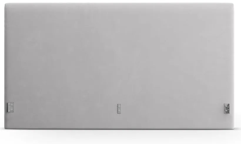 Tăblie de pat gri deschis tapițată 210,5x100 cm Remo – Micadoni