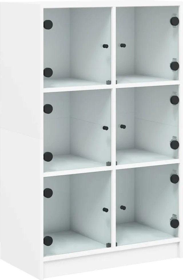 vidaXL Dulapuri înalte cu uși, alb, 68x37x109 cm, lemn prelucrat