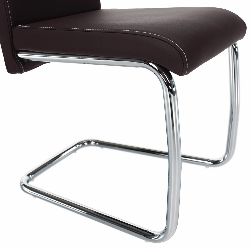 Scaun de sufragerie Abalia New (maro + Crom). 808098