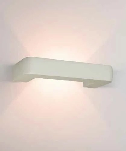Aplica de perete cu lumina ambientala design modern Gypus alb 32cm