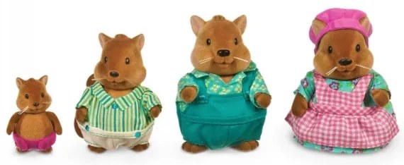 Set de figurine Li'l Woodzeez BUSTLEBERRY familie de veverițe