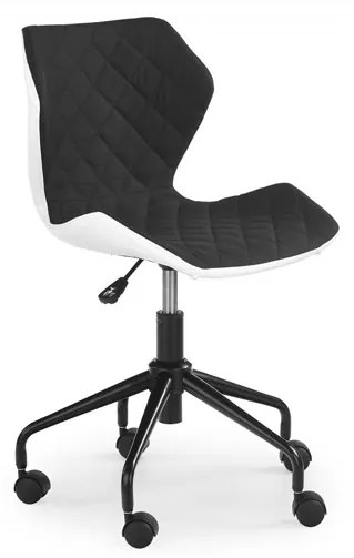 Scaun birou Matrix alb/negru - H 78-88 cm