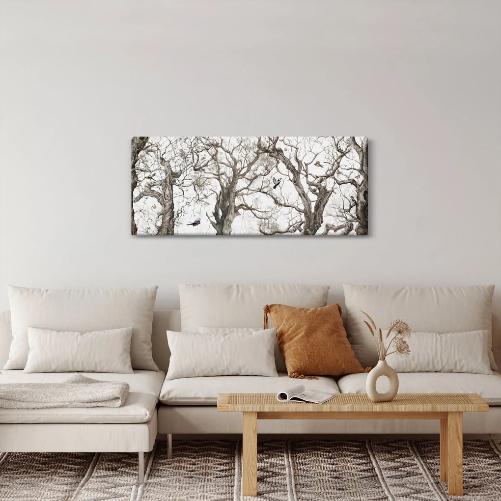 Tablou - Model de pădure, desen (120x50 cm)